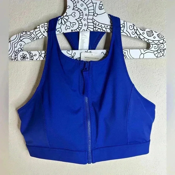 Fabletics High Tide Zip-Front Swim Top size medium - Picture 2 of 5